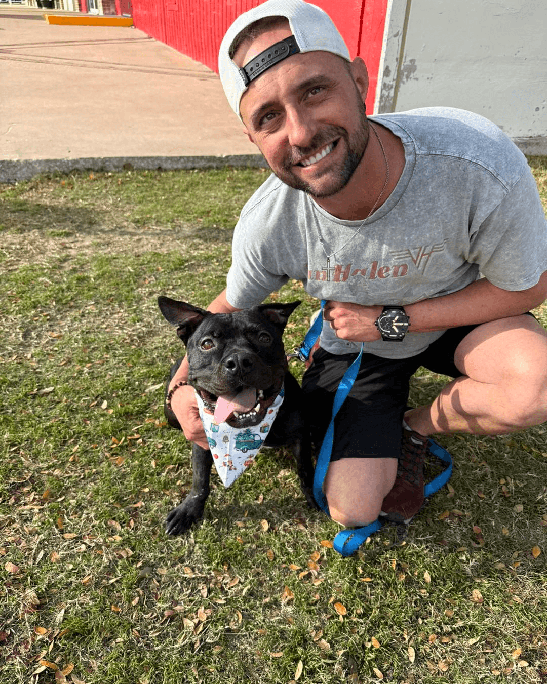 Justin, co-founder of Stray to Play Rescue